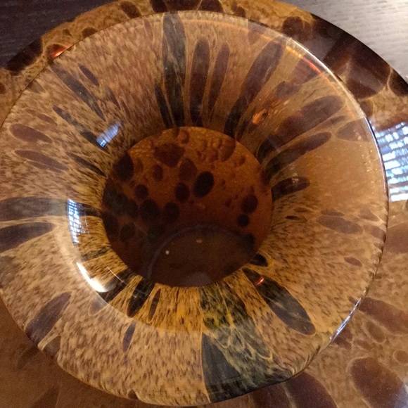 Tortoise MAESTRI VETRAI Handblown Glass Vase - Picture 4 of 8